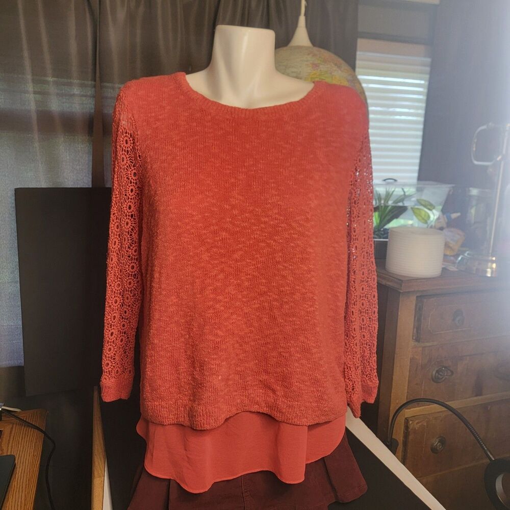 Lucky Brand Xl Layered Blouse